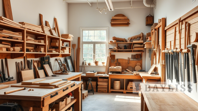 Организация мастерской: мебель и системы хранения на французской планке